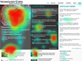 SentiGaze generated heatmap for a website